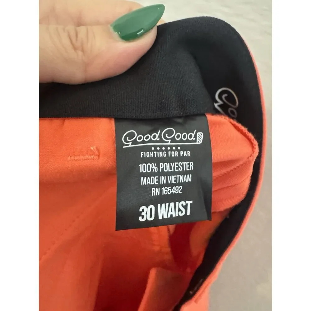 Good Good Golf Shorts Mens Size 30 Coral Pocket 9
